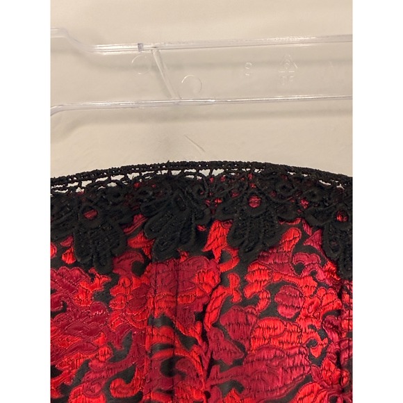 Cacique Corset Lingerie Lace Red Black Vamp Whimsigoth Witchy Intimates Size 40 - Picture 3 of 13